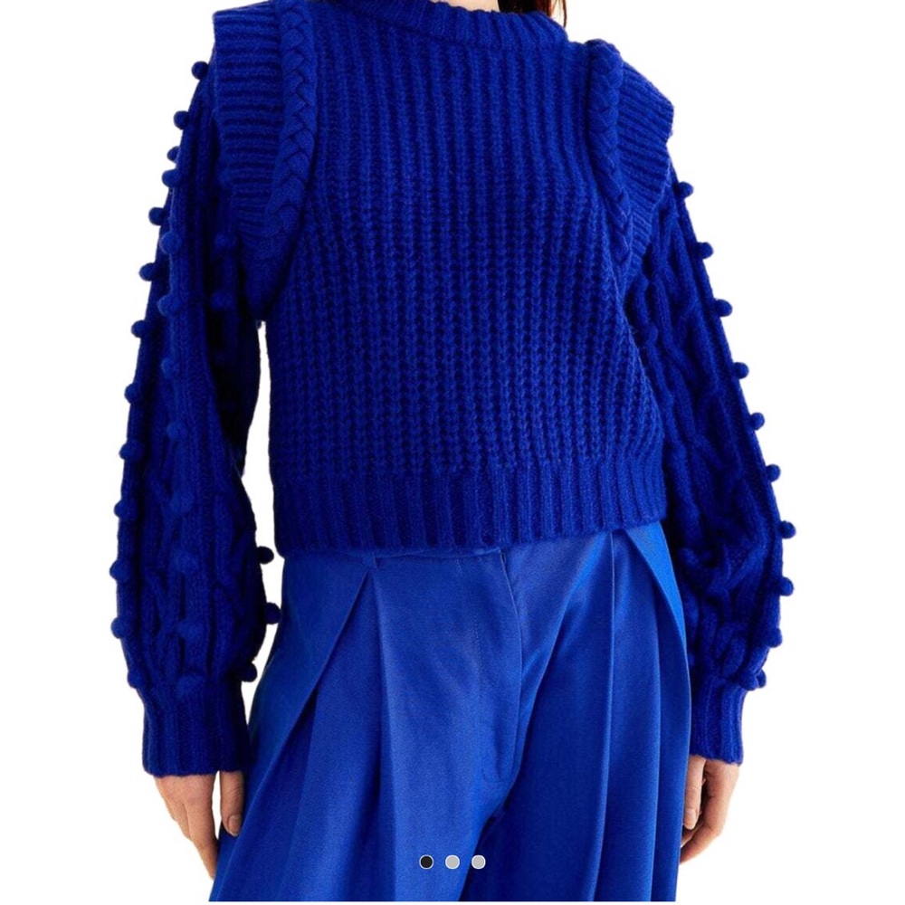 FARM Rio Royal Blue Textured Sweater
